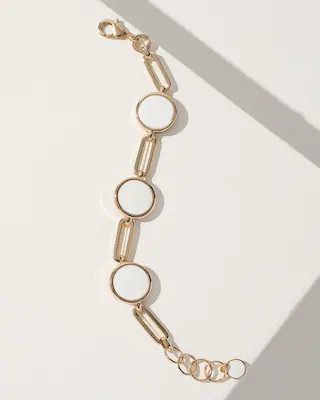 White Enamel Clasp Bracelet | Chico's
