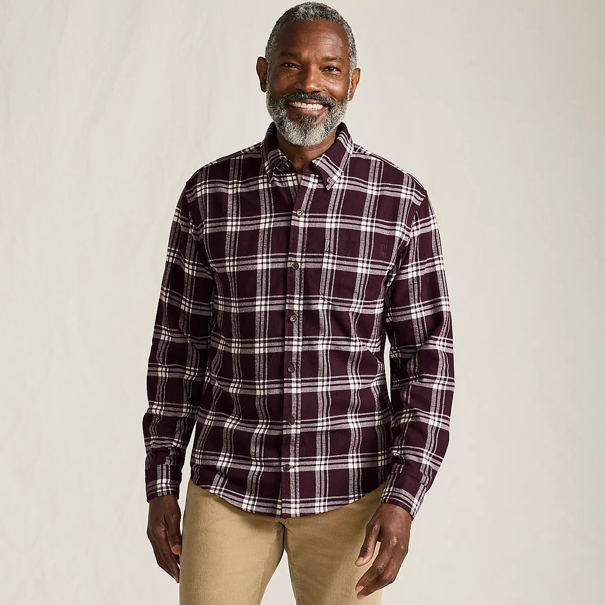 Men's Long Sleeve Flagship Flannel Shirt | Lands' End (US)