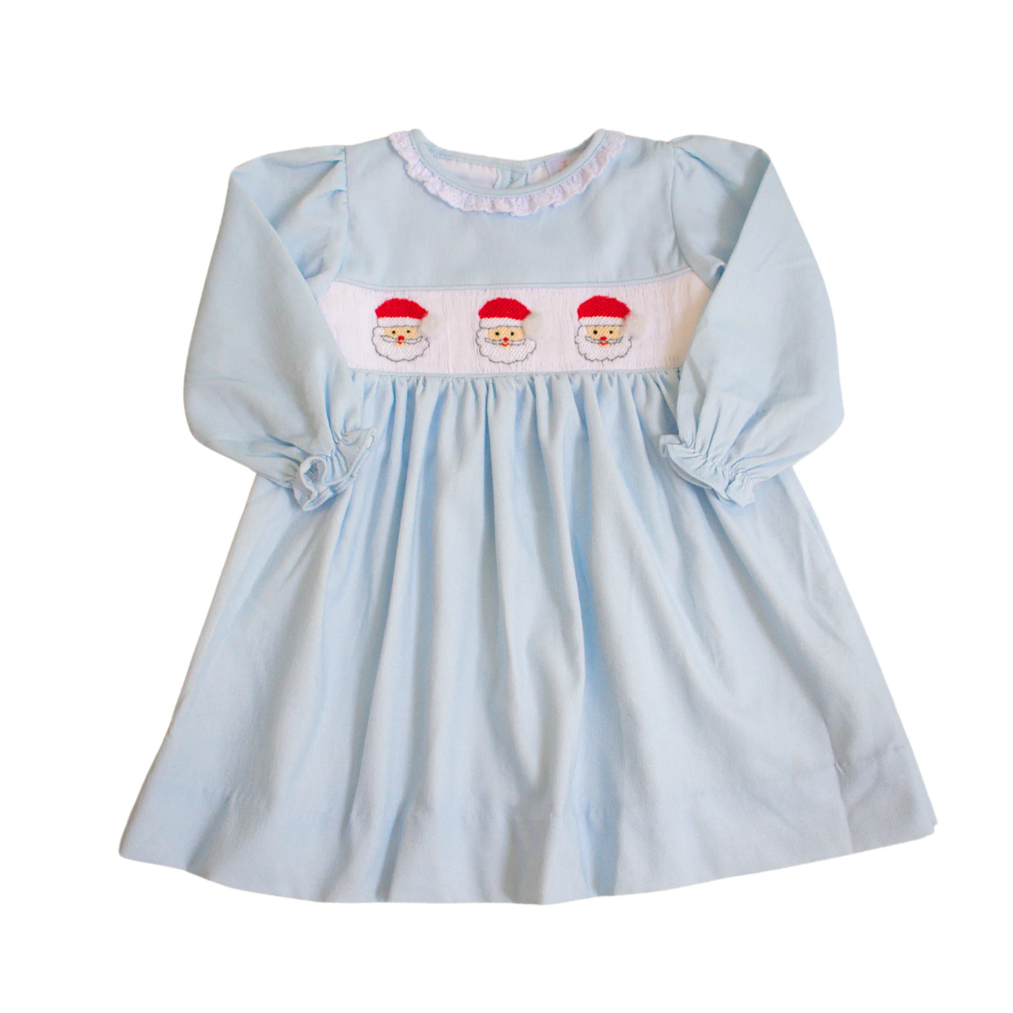 Corduroy Santa Smocked Dress | Lillie & Lilah