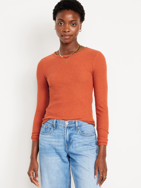 Plush-Knit Long-Sleeve T-Shirt | Old Navy (US)