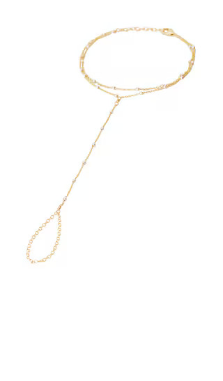 Lola Double Hand Chain in Gold | Revolve Clothing (Global)