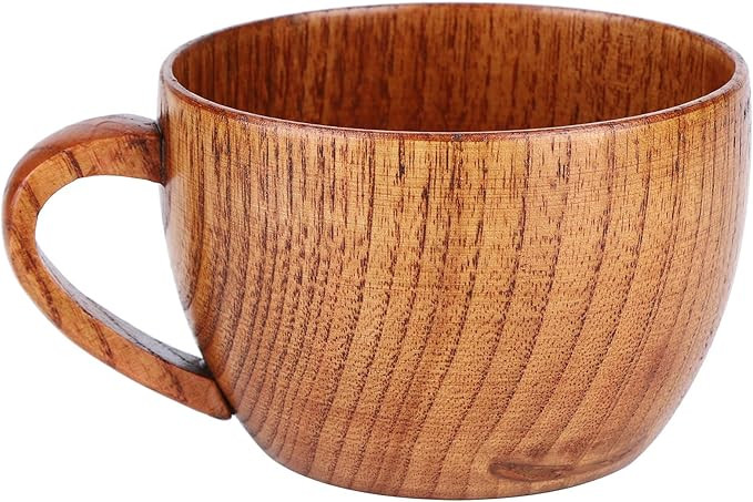 Rengue Xícara de café de madeira, copo de madeira natural, caneca de jujuba feita à mão para ... | Amazon (BR)