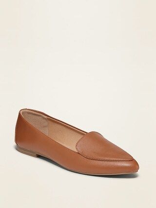 Faux-Leather Pointy-Toe Loafers for Women | Old Navy (CA)