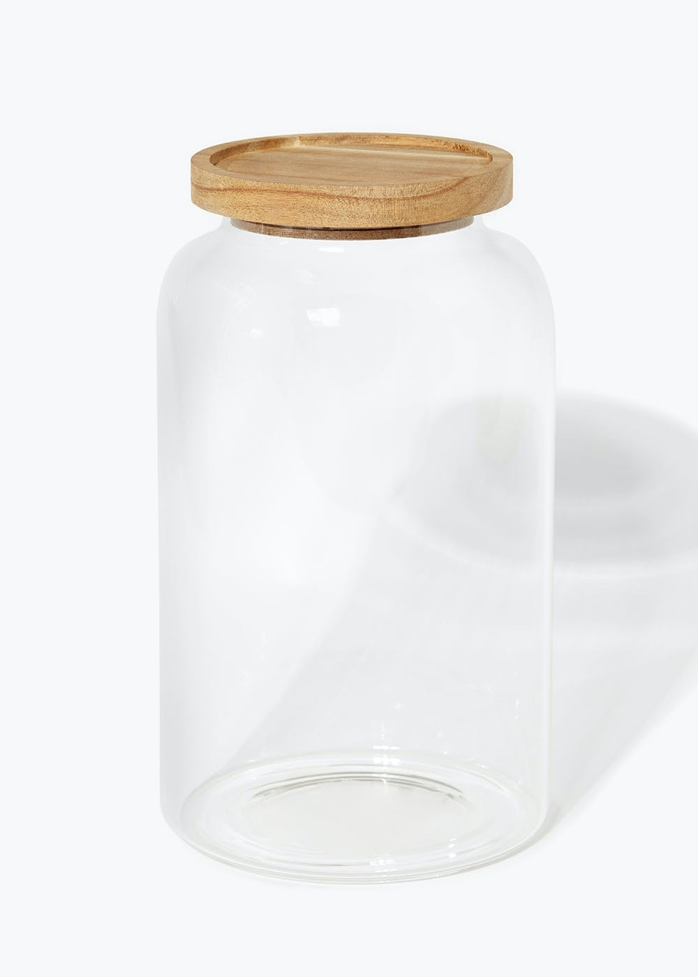 Large Acacia Lidded Glass Jar (24cm x 14cm) – Clear | Matalan (UK)