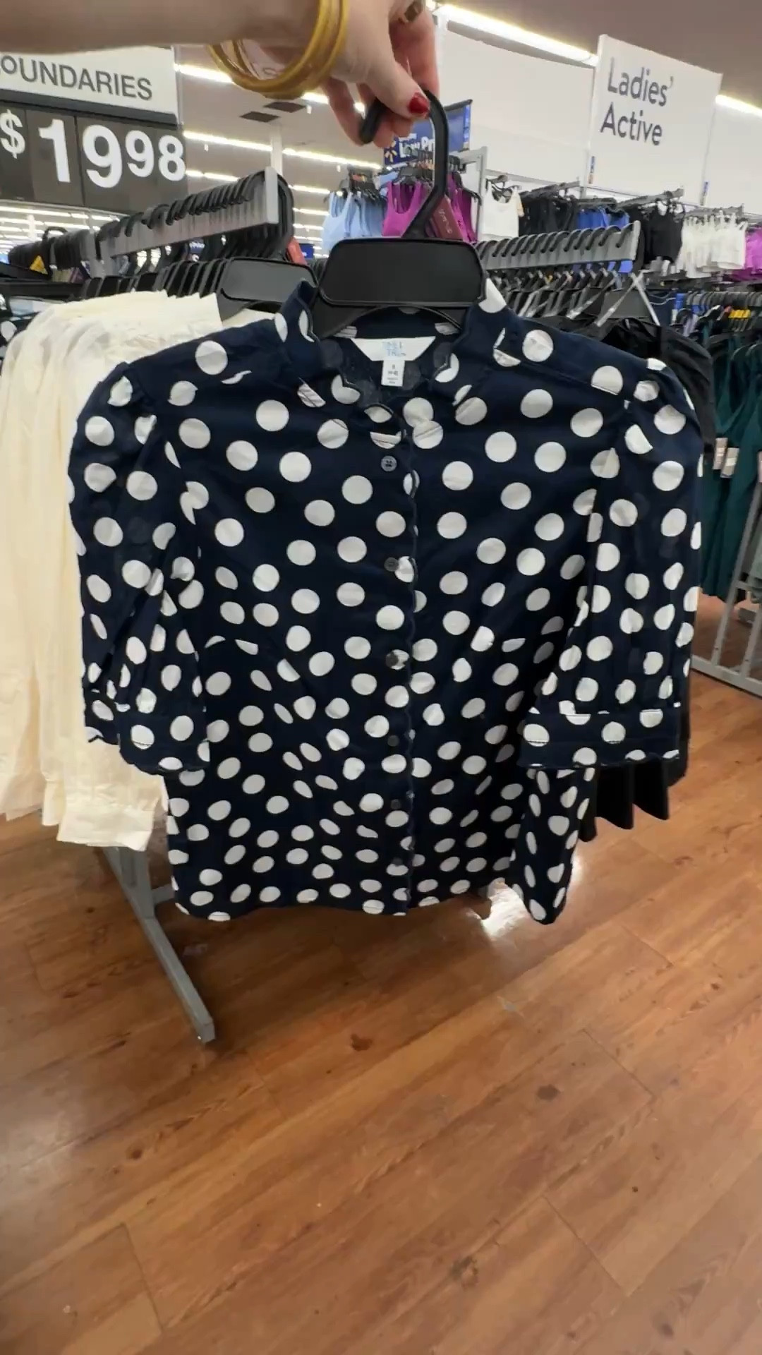 Scallop polka dot top from Walmart! 

#LTKootd #LTKmomlife