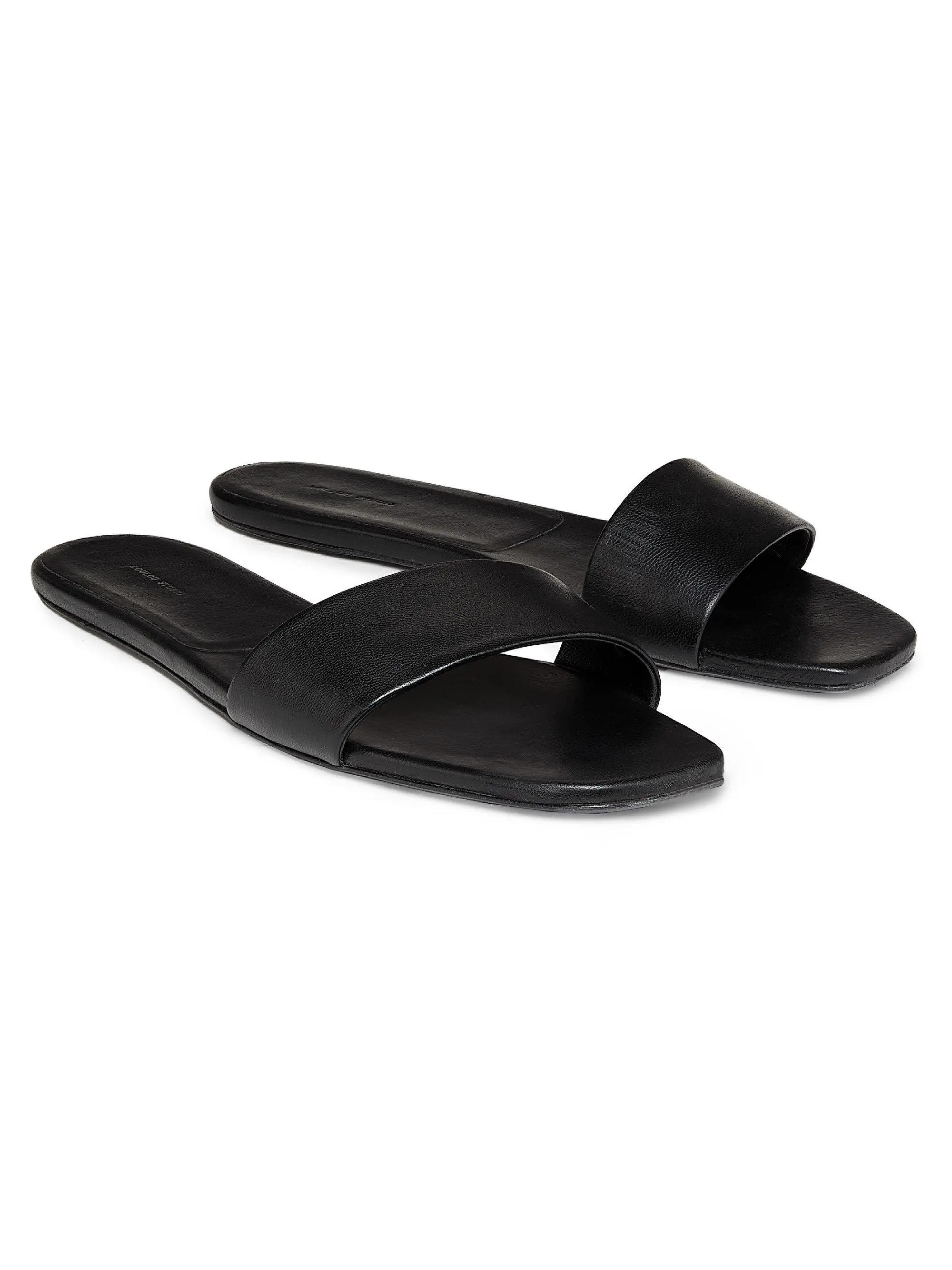 Shop Loulou Studio Dina Leather Slide Sandals | Saks Fifth Avenue | Saks Fifth Avenue