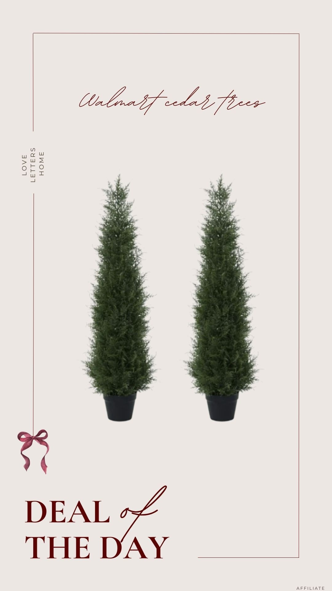 Early Black Friday deal at Walmart!

Faux cedar trees that come in multiple sizes 🌲

#LTKSaleAlert #LTKHome #LTKHoliday