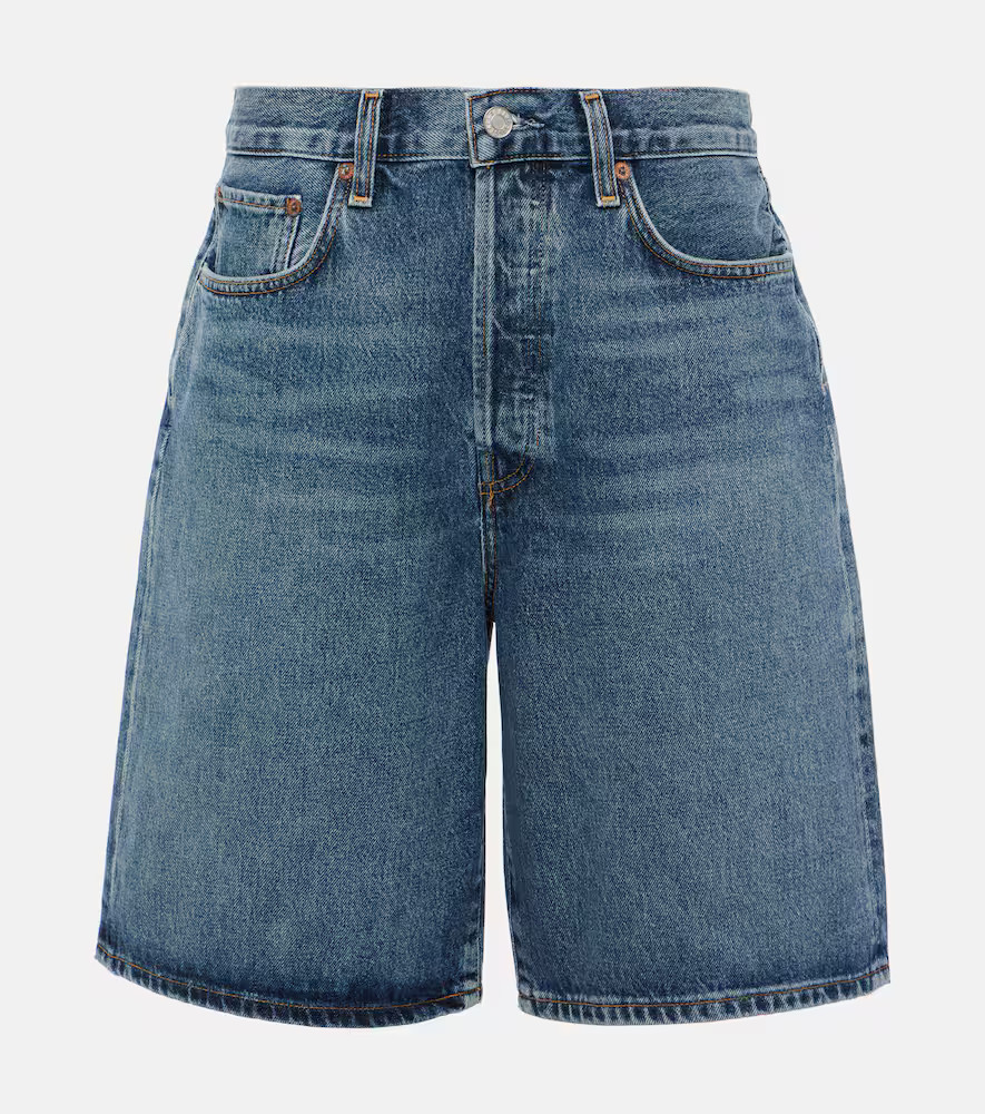 Agolde Risha low-rise denim Bermuda shorts | Mytheresa (US/CA)