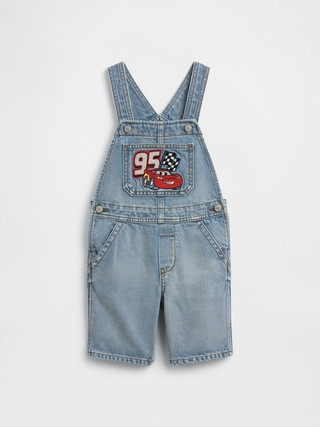 babyGap × Disney Cars Relaxed Denim Shortalls | Gap Factory