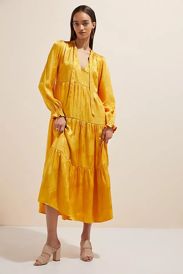 Maeve Tiered Maxi Dress | Anthropologie (US)