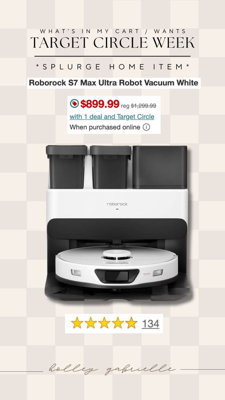 Been eyeing this for a minute — it’s SPENDY but it’s normally $1200 so if you’ve been looking! 🤎🧼🫧 vacuums & mops! 

Robovac / roborock / home cleaning : target circle / sale / Holley Gabrielle 

#LTKxTarget #LTKsalealert #LTKhome