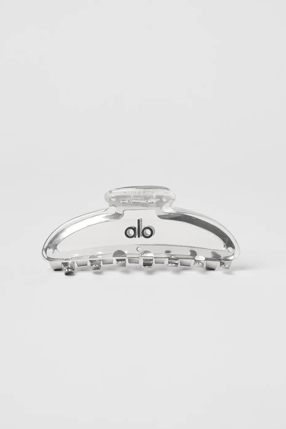 ALO | Acrylic Illusion Claw Clip in Clear Acetate/Chrome White | Alo Yoga (US)