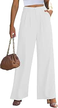 GRAPENT Wide Leg Pants for Women Work Business Casual High Waisted Dress Pants Flowy Trousers Off... | Amazon (US)