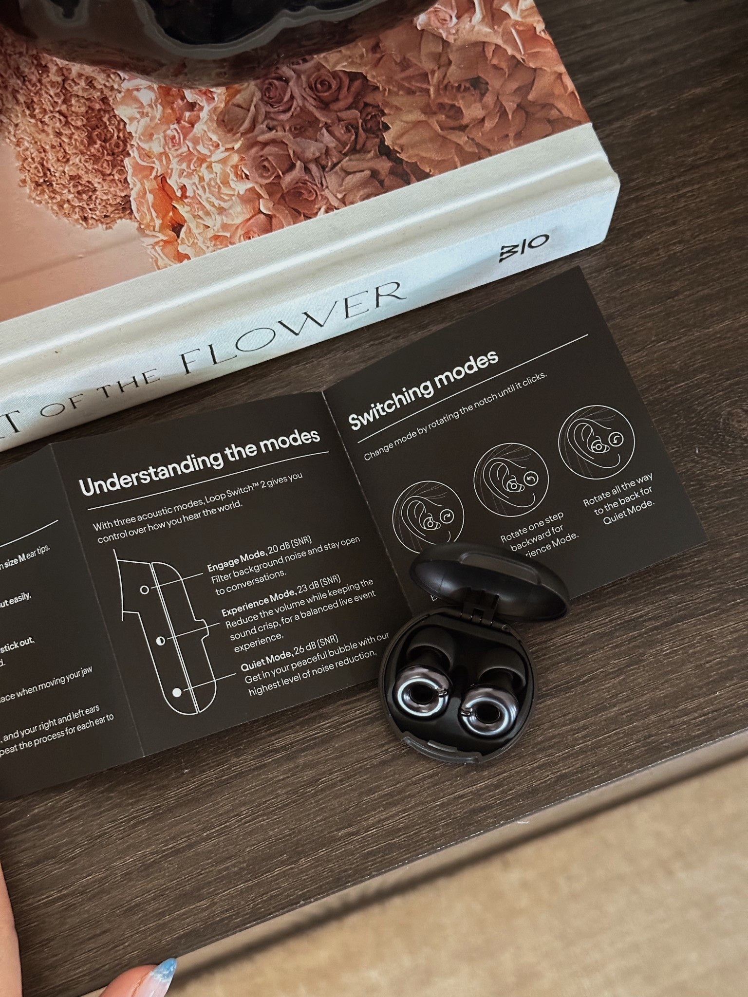My new reception buddy! Loop earplugs with 3 different settings 🤍🎧👂