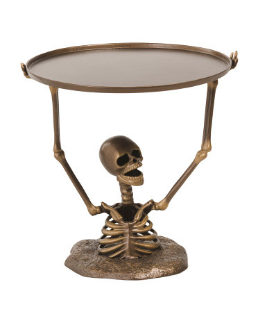 Outdoor Safe Cast Iron Boney Butler Skeleton With Tray | TJ Maxx