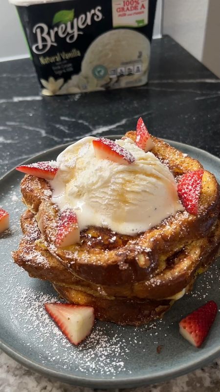 #ad French toast with ice cream made with Nature’s Own bread and Breyer’s Original Ice cream. So perfect for Mother’s Day!! #ad #Mothersdaybrunch #brunch #Frenchtoast #Target #TargetPartner
@breyers @naturesownbread @Target