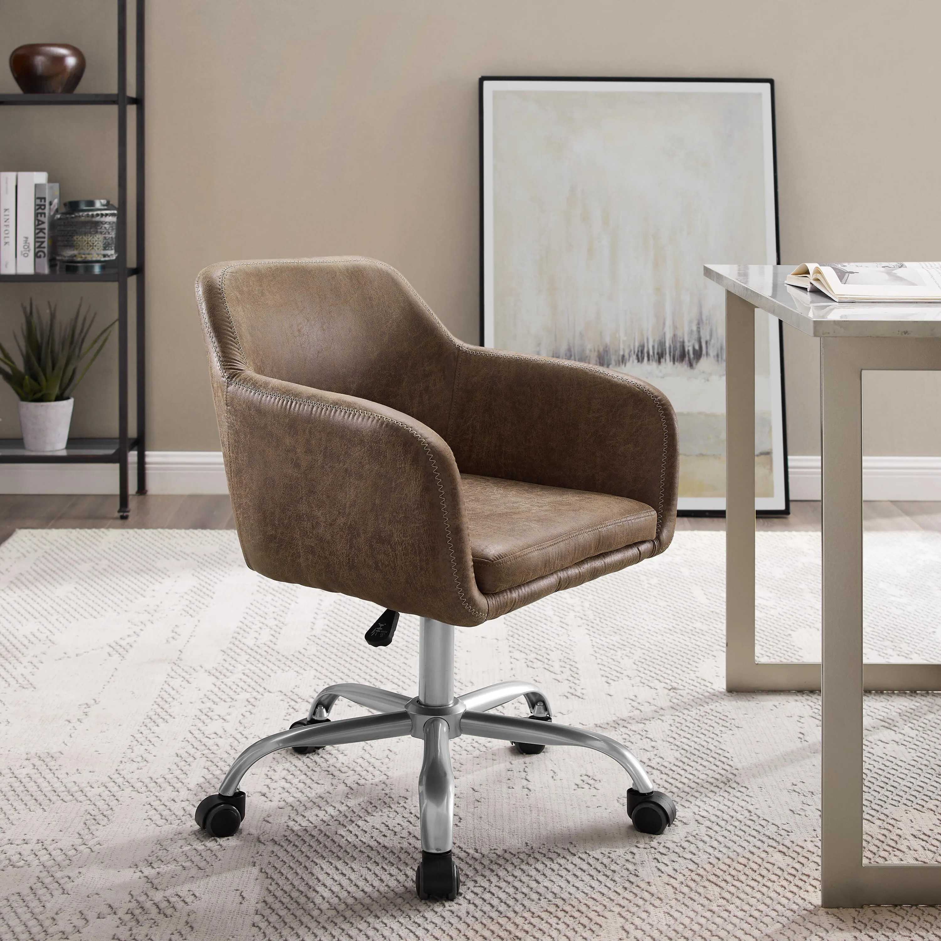 Myers Office Chair, Silver | Ashley