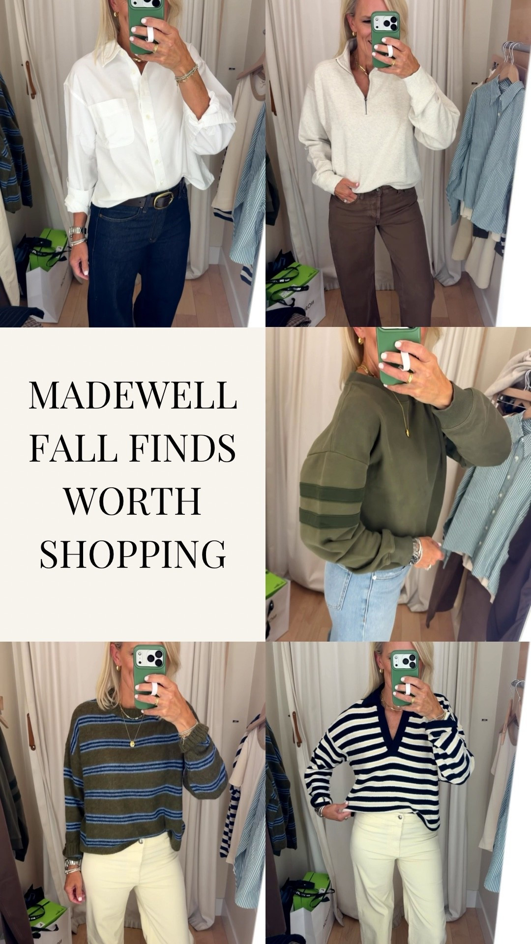 A few of my favorite Madewell fall finds 🍂🤎 I pulled together five looks from my recent try-on, including easy sweaters, classic denim, and versatile pieces that work beautifully for a fall wardrobe. I’ve linked these pieces plus more of what I tried, so you can see everything in one place.

And the timing is perfect—the Madewell Insiders event is happening now with 25% off sitewide. Such a good time to pick up a few timeless fall staples!

#LTKootd #LTKOver40 #LTKSaleAlert