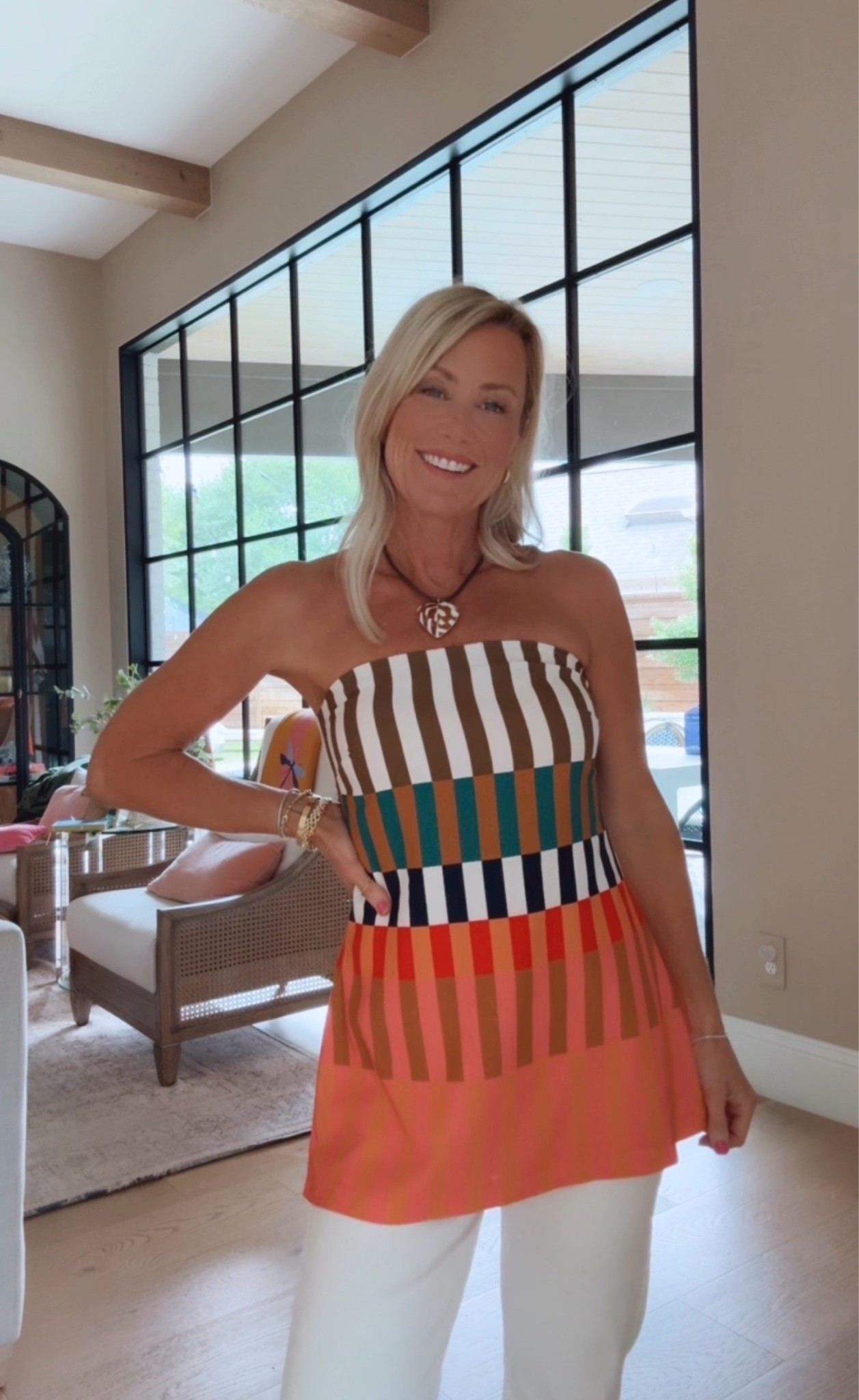 My Anthro code is back!! 🥳May 7-10 save 20% on your Anthro order with code: CASSIE20 
Top: XS

#LTKootd #LTKSeasonal #LTKOver40