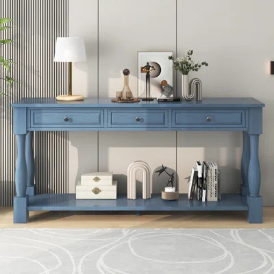 Aiyonna Console Table With Drawers and Open Shelf, Sofa Table For Entryways, Hallways | Wayfair North America