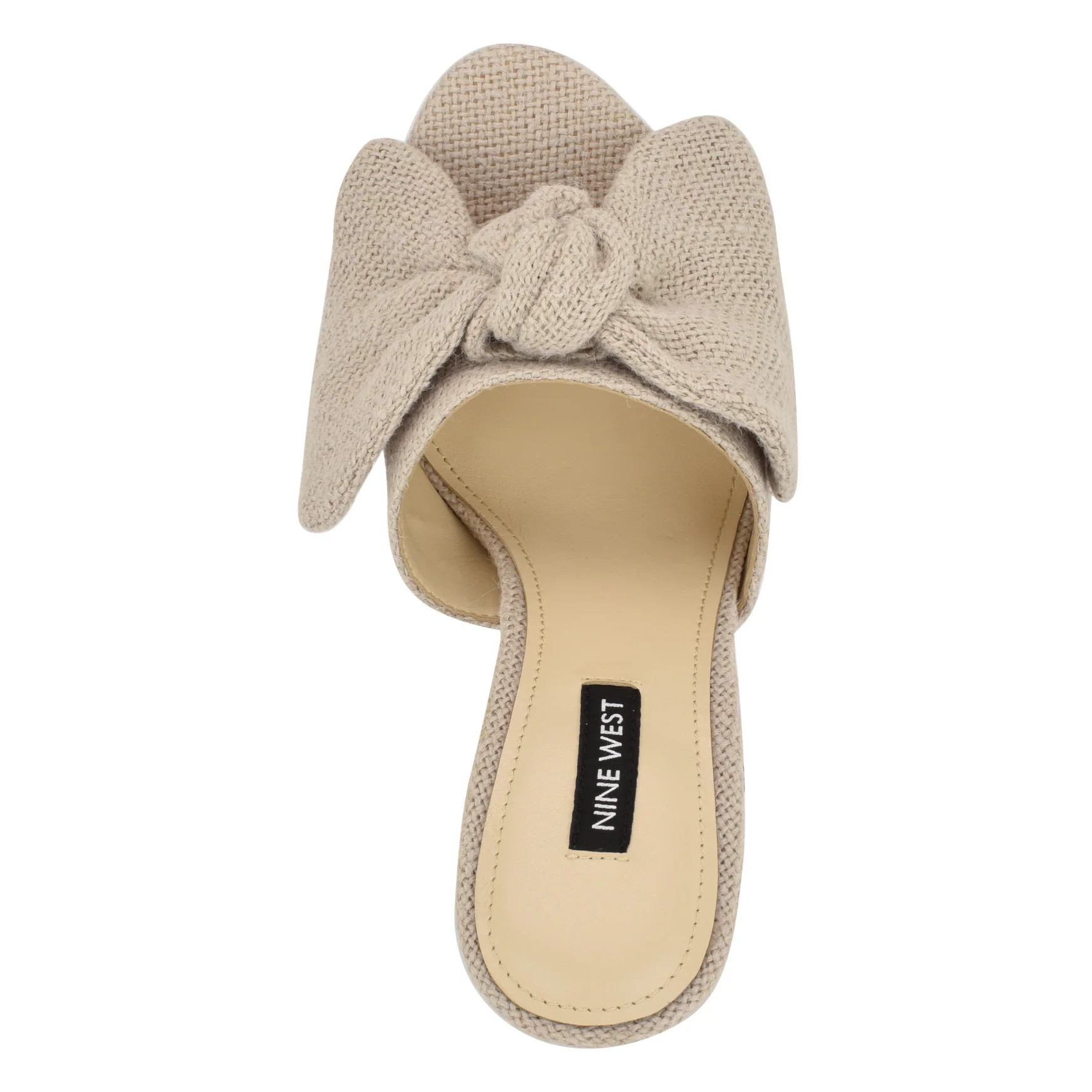 Women's Trina Bow Mule Sandals - Natural Linen | Nine West | Nine West (US)
