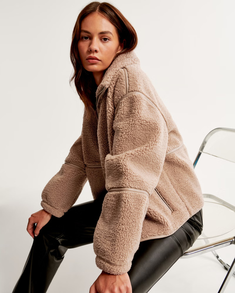 Sherpa Mockneck Full-Zip | Abercrombie & Fitch (US)