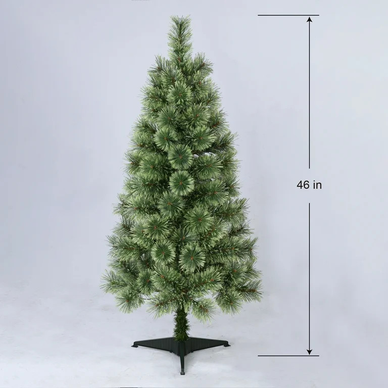 4 ft Pre-Lit Canadian Cashmere Artificial Christmas Tree with 50 Warm LED Lights and Stand, Holid... | Walmart (US)