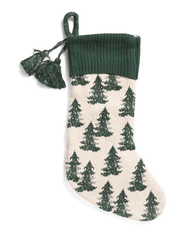 Tree Printed Stocking | TJ Maxx