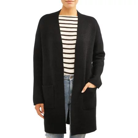 Time and Tru Women's Double Knit Cardigan | Walmart (US)