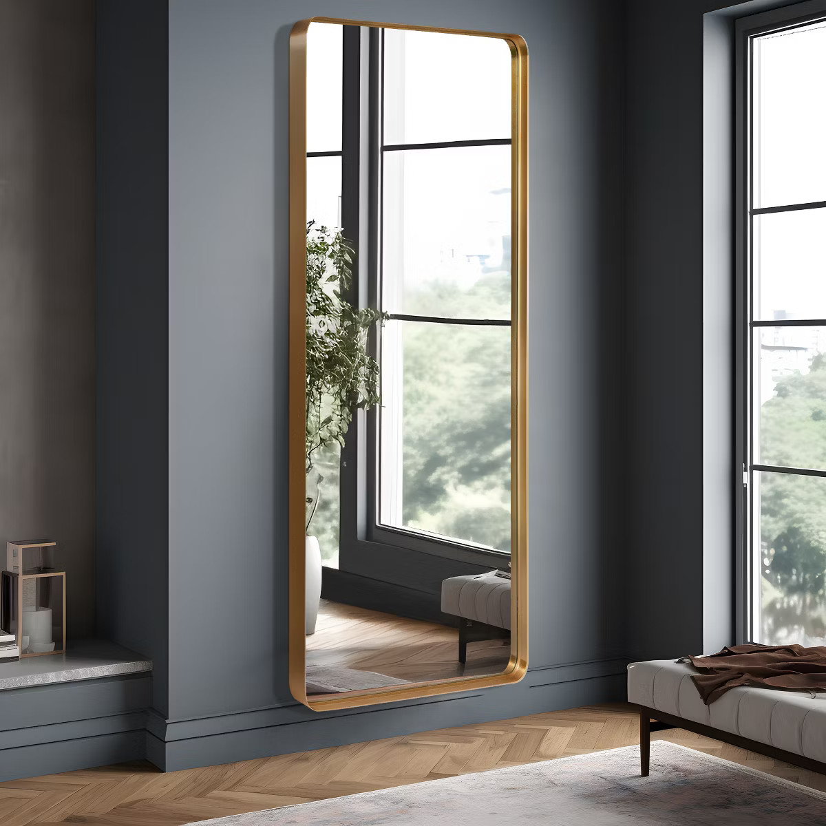 Aalysia 71" x 28" Full Length Mirror, Aluminum Alloy Frame Mirror Full Length for Leaning & Wall ... | Target