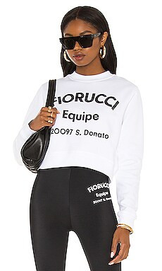 FIORUCCI Shrunken Equipe Velour Tee in White from Revolve.com | Revolve Clothing (Global)