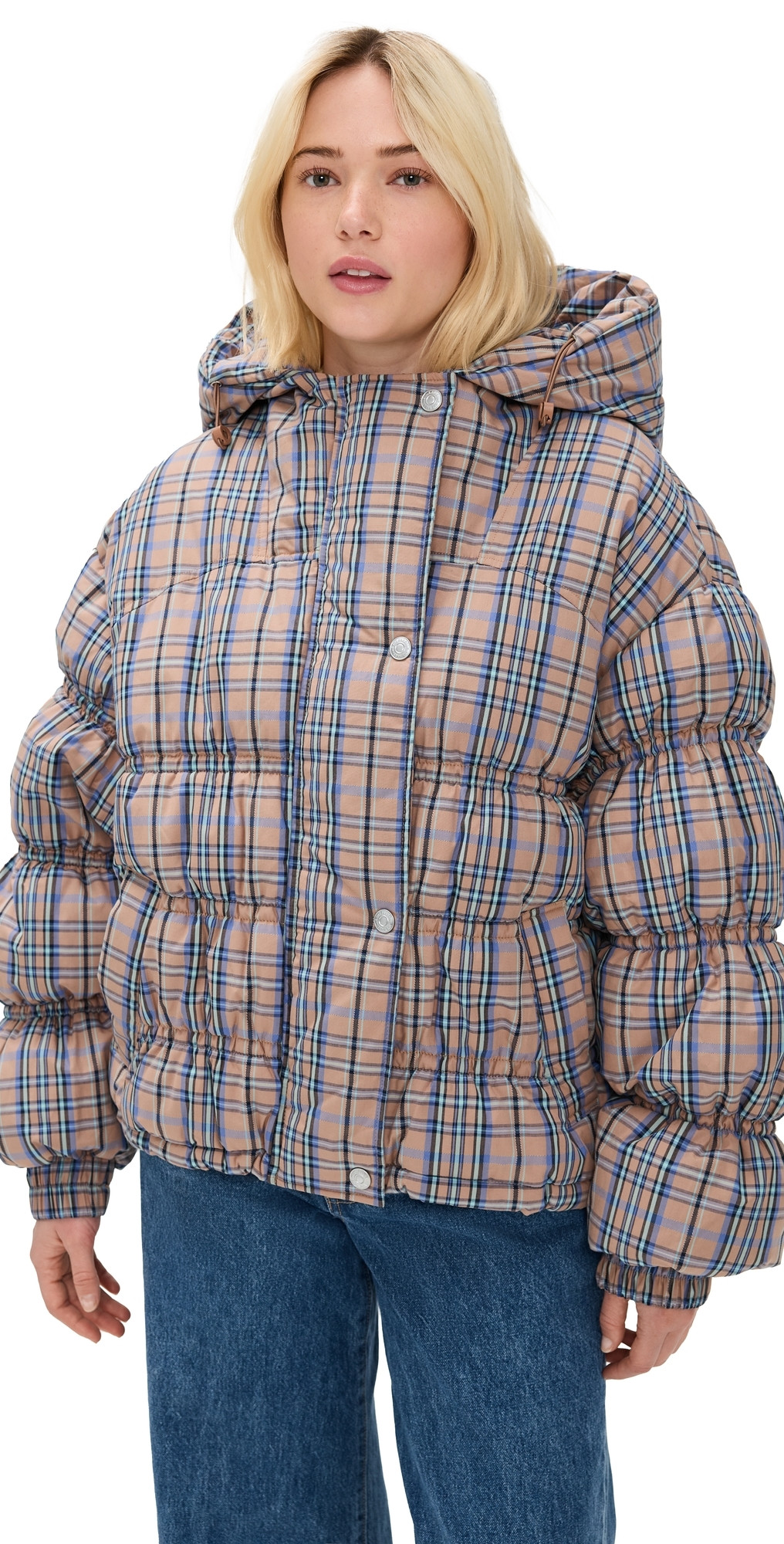 Free People Party of One Puffer Tan Combo XL | Shopbop