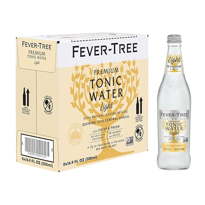 Fever-Tree Refreshingly Tonic Water, Light, 135.2 Fl Oz (Pack of 8) | Amazon (US)