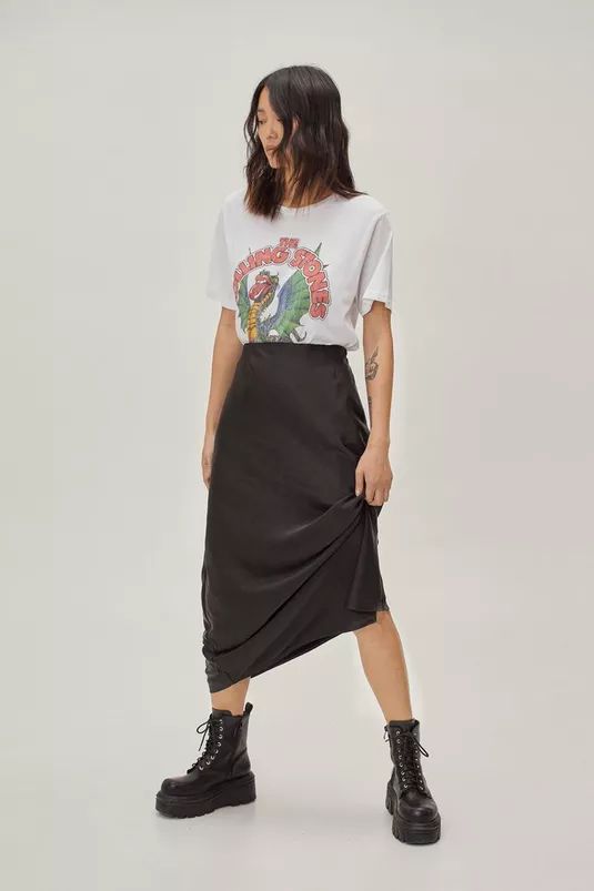 Recycled Satin Maxi Skirt | NastyGal (UK, IE)