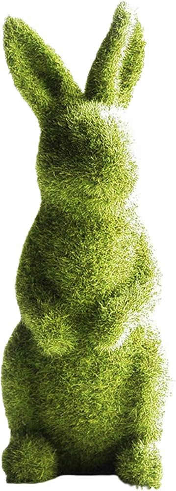 XIAXAIXU Easter Moss Bunny Flocked Rabbit Statue Figurine Festival Garden Yard Home Party Ornamen... | Amazon (US)