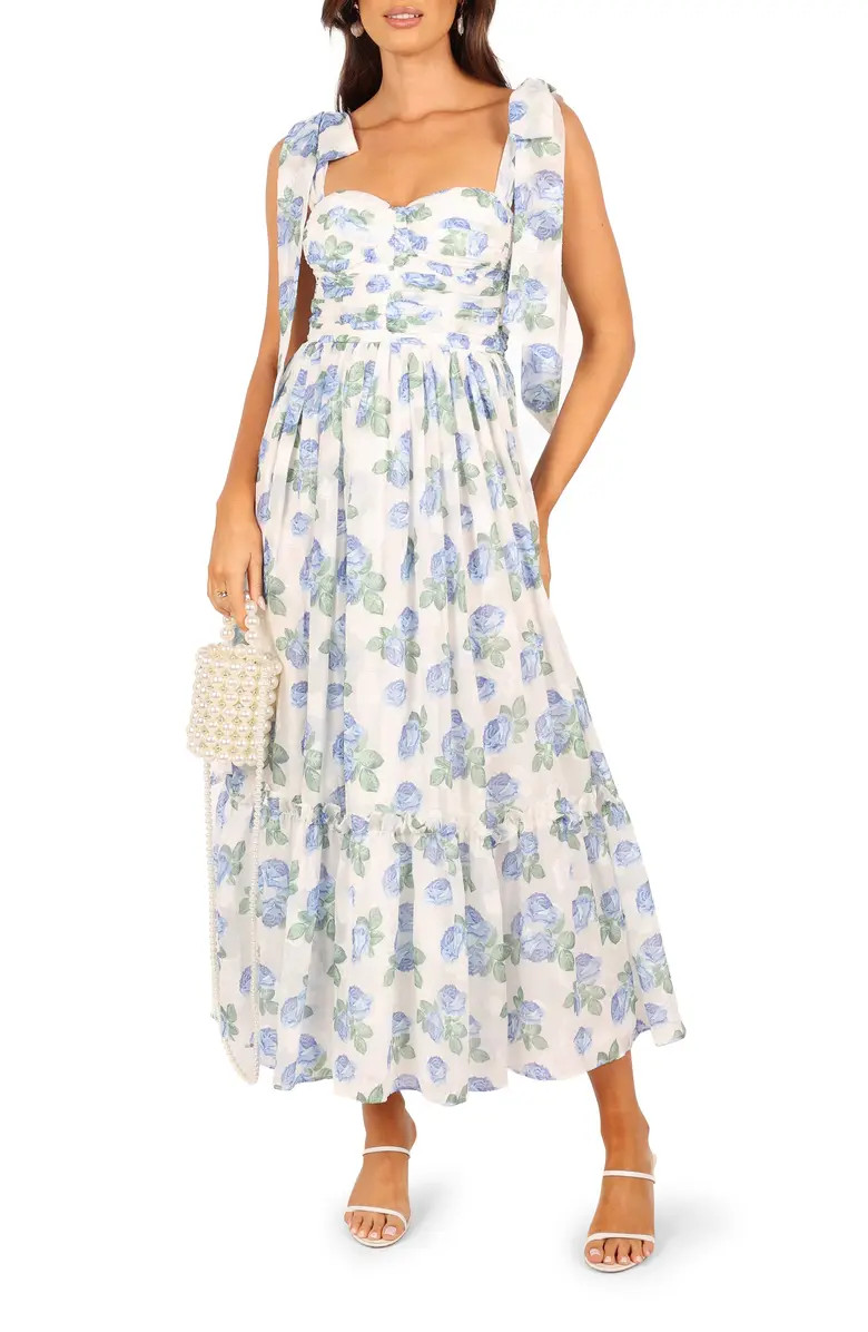 Floret Bow Strap Midi Sundress | Nordstrom