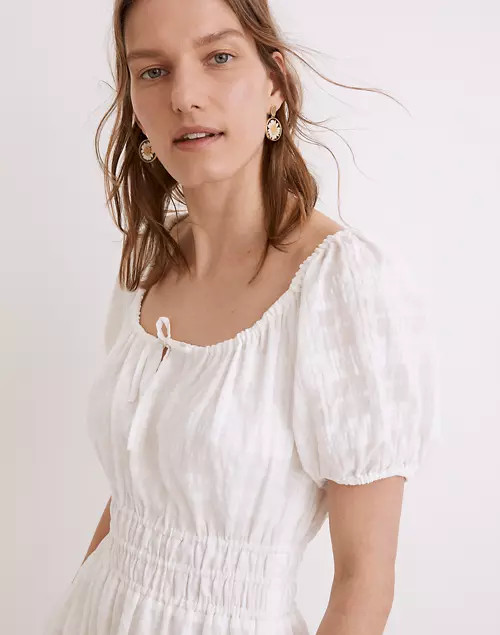 Sophia Midi Dress in Seersucker Check | Madewell