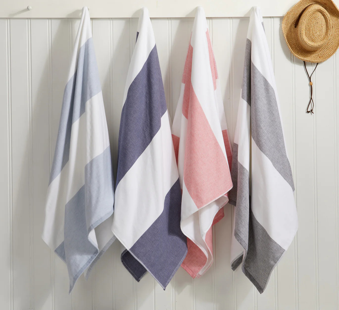 Luxury Block Stripe Beach Towels | Oversized 36" x 72" | Crafted from | Springtree Home