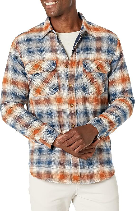Pendleton Men's Long Sleeve Burnside Flannel Shirt | Amazon (US)