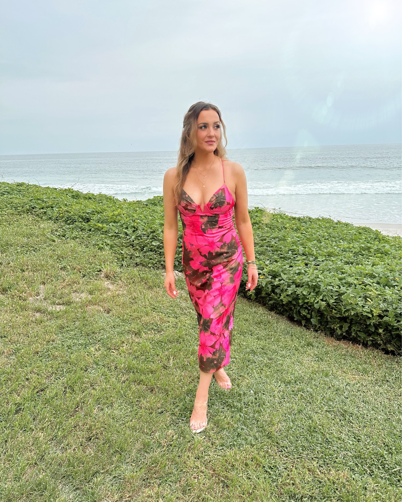 Perfect wedding guest dress for a destination or summer wedding. The fabric actually breathes, it ties in the back to make it adjustable, and I never felt like I was “falling out” of it no matter how hard I went dancing the night away! Dress size: M, Shoe: 9.5

#LTKSeasonal #LTKTravel #LTKWedding