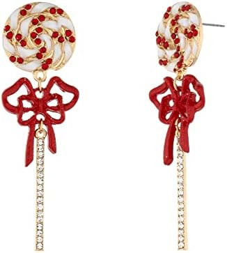 MADISON TYLER Christmas Dangle Teardrop Earrings for Women | Gold Snowflake and Star Rhinestone E... | Amazon (US)