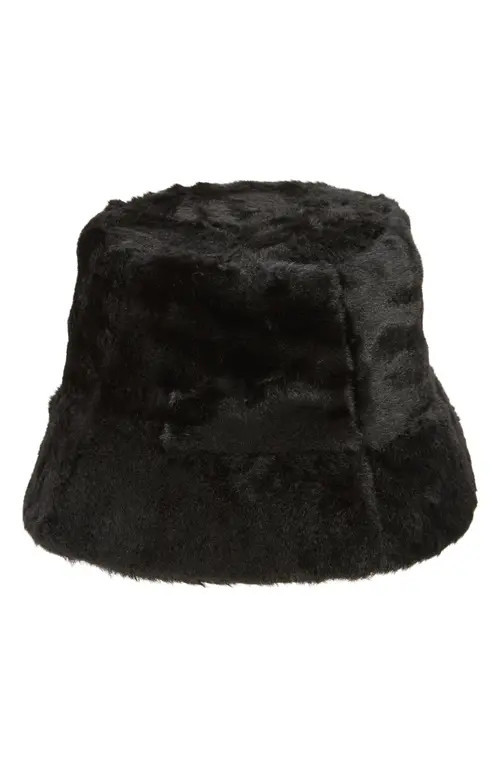 BP. Faux Fur Bucket Hat in Black at Nordstrom | Nordstrom