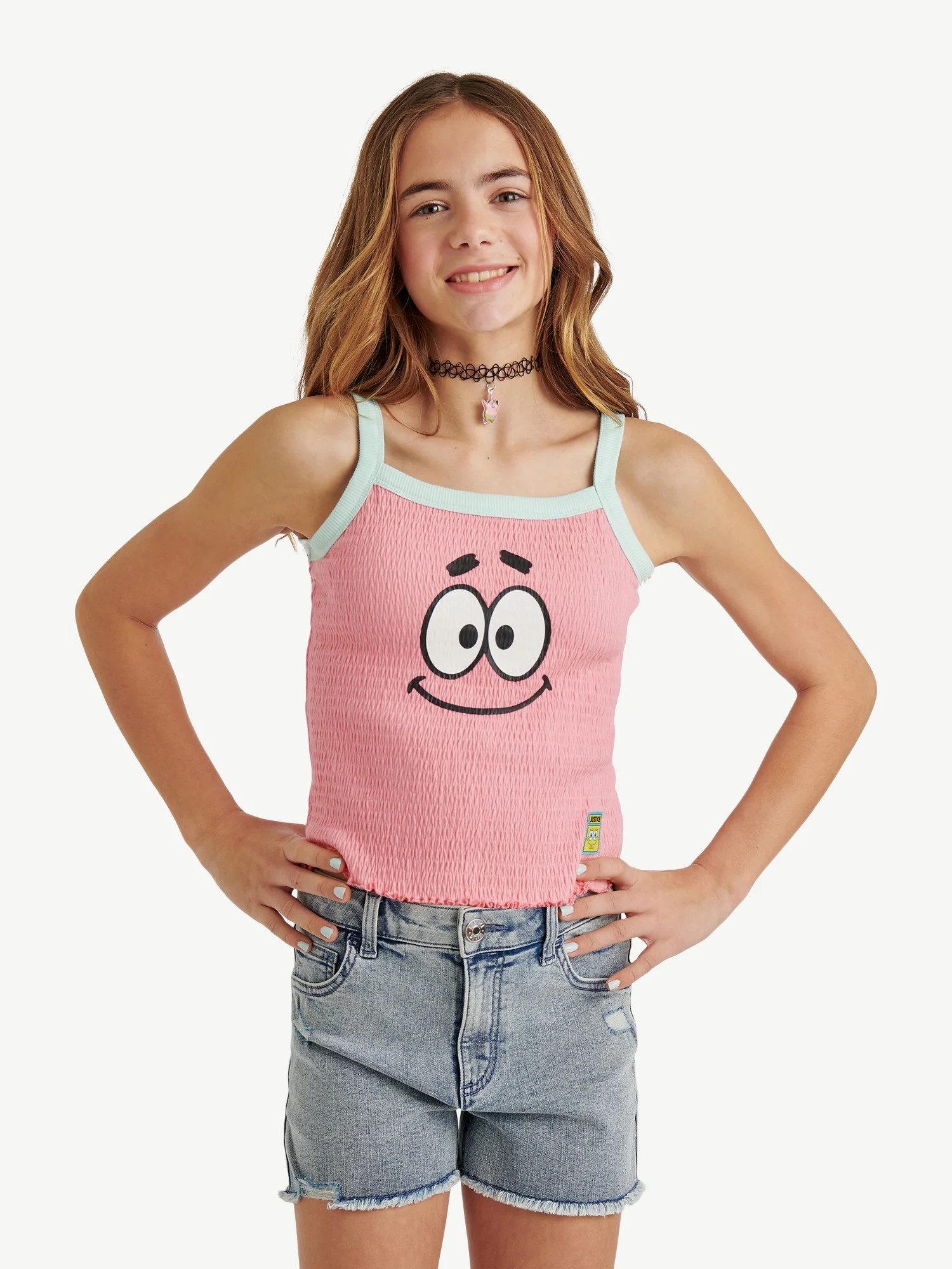 Spongebob X Justice Girls Smocked Tank, Sizes XS - XLP | Walmart (US)