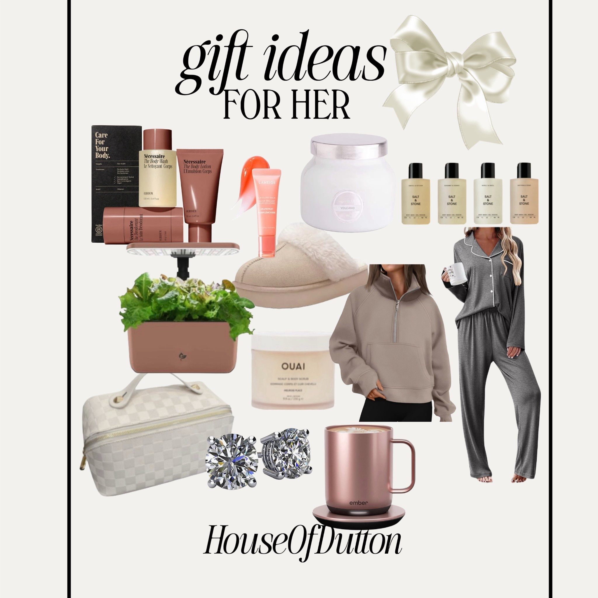 Pretty, cozy, and useful — these are my go-to gifts for her. Beauty, comfort, and everyday luxuries she’ll love. 

#giftideasforher #hergiftguide #beautygifts #bodycare #selfcaregifts #ouai #slippers #pajamaset #cozylounge #cozygifts #skincaregifts #embermug #sparkleearrings #makeupbag #indoorgarden #ltkbeauty #ltkholidaygifts #ltkwomen #amazonfinds #amazonbeauty #ltkfinds

#LTKHoliday #LTKCyberWeek #LTKGiftGuide