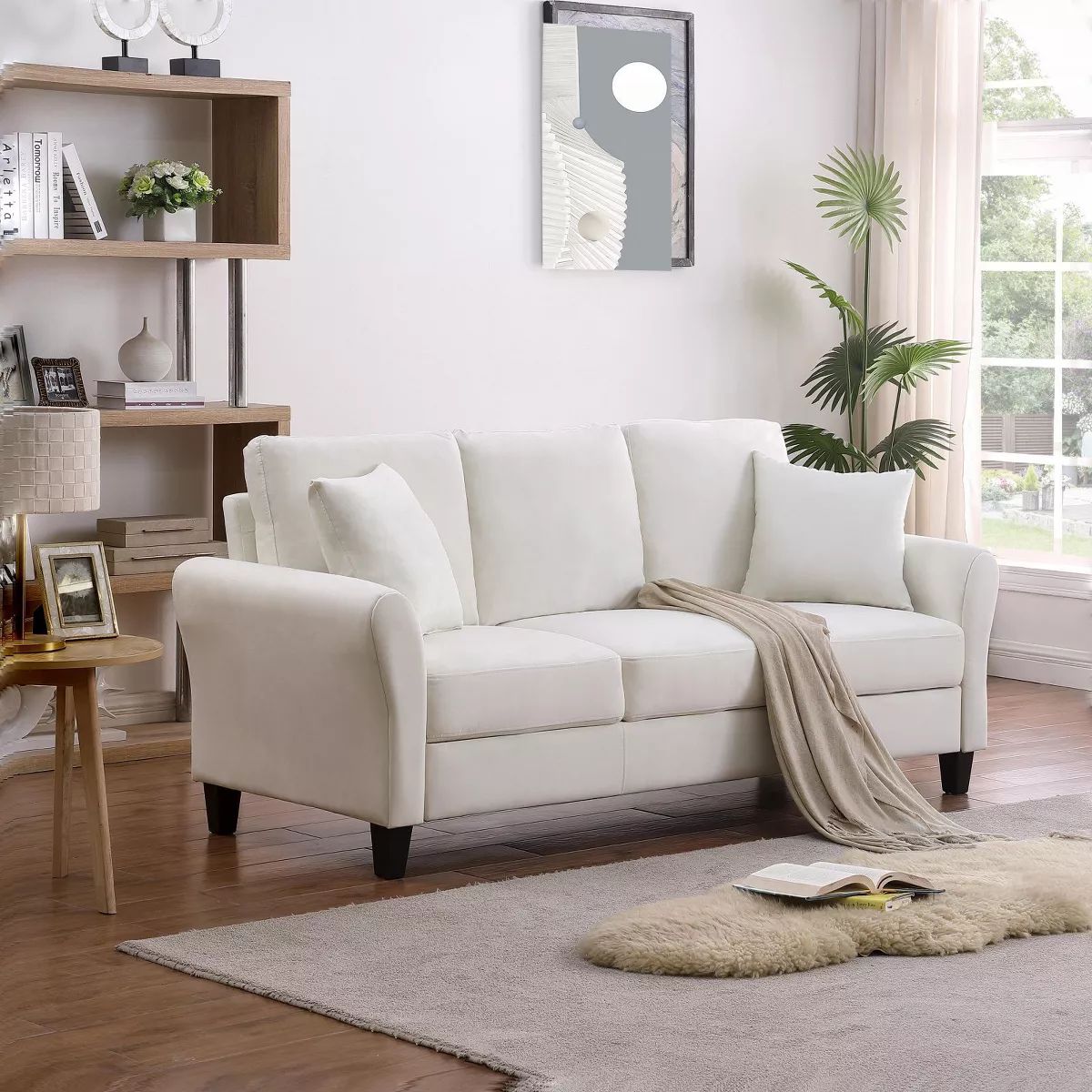 Clio Velvet Upholstered 3 Seater Sofa Couch,78 inches Long Sofas,Modern Velvet Couch 3 Seater Sof... | Target