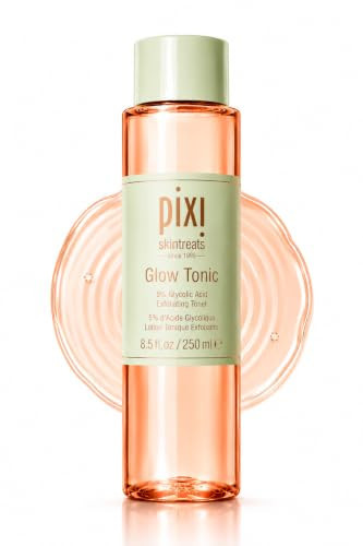 Pixi Glow Tonic Exfoliating Face Toner with 5% Glycolic Acid, Ginseng and Aloe Vera, Alcohol-Free Pore-Refining Toner for Radiant Skin, 8.5 fl oz / 250 ml | Amazon (US)