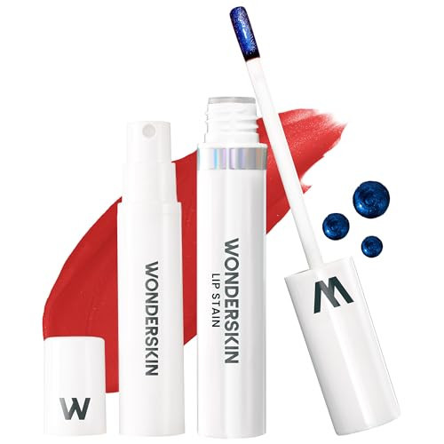 Wonderskin Wonder Blading Lip Stain Peel Off and Reveal Kit - Long Lasting, Waterproof Red Lip Tint, Transfer Proof Natural Lip Stain Kit (Hayley) | Amazon (US)