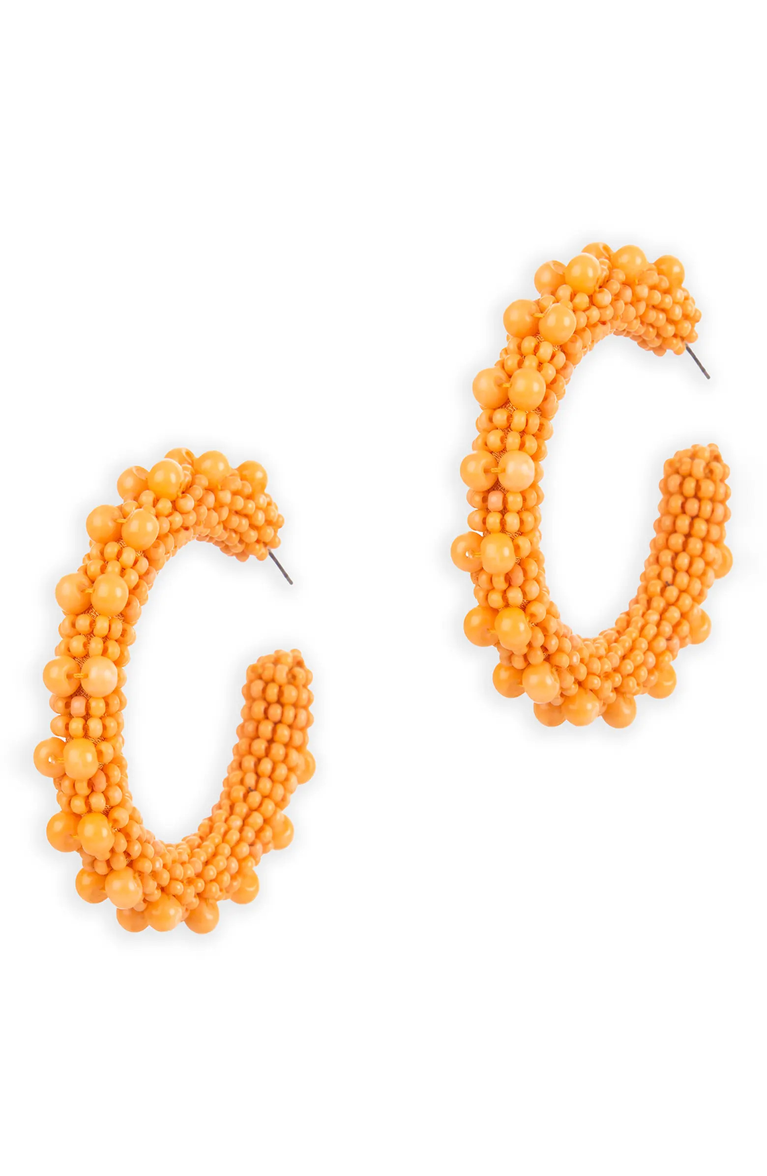Deepa Gurnani Vidya Beaded Hoop Earrings | Nordstrom | Nordstrom