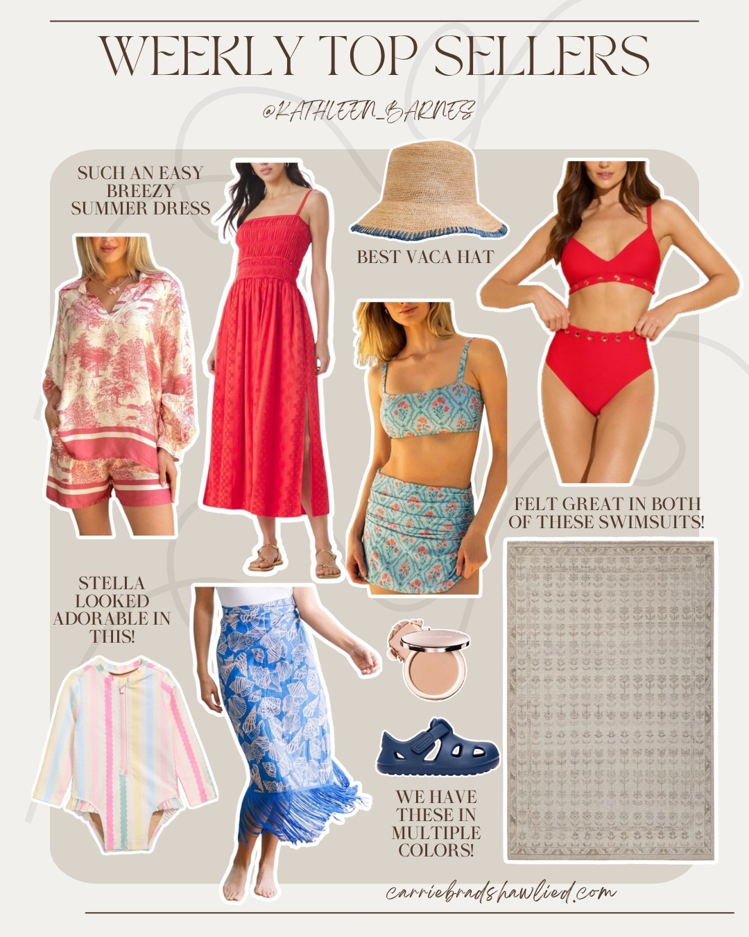 CBL gals most loved from last week — swimsuits, sarong, summer dress, matching set, toddler swim - lots of great summer beach vacation pieces