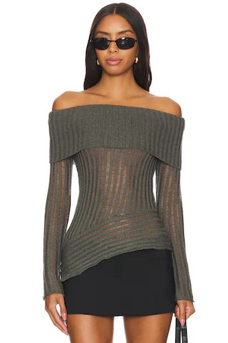 superdown Tawny Sweater in Grey from Revolve.com | Revolve Clothing (Global)